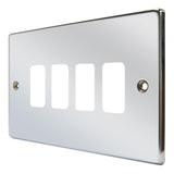 Hamilton 774GPFL Polished Chrome 4 Gang Grid Plate
