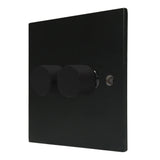 Hamilton 7MB2XLEDITB100 Matt Black LED Dimmer 2G 2W 100w