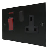 Hamilton 7MB45SS1BL-B Matt Black 45a Switch & Socket