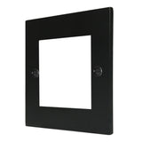 Hamilton 7MBEURO2 Matt Black 2 Gang Modular Plate