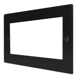 Hamilton 7MBEURO4 Matt Black 4 Gang Modular Plate