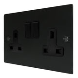 Hamilton 7MBSS2BL-B Matt Black Double Socket