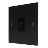Hamilton 7MBTVB Matt Black TV Socket