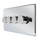 Hamilton 77C4XLEDITB100 CFX Polished Chrome quadruple 100w LED 2 way dimmer