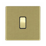 Hamilton 7G22RRTSB-B G2 Satin Brass 10A single retractive switch (push to make & push to break)