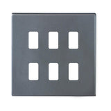 Hamilton 7G2A6MFL G2 Anthra Gray 6 Gang front loading grid plate (face plate only)