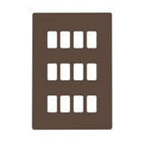 Hamilton 7G2RB12GFP G2 Richmond Bronze 12 Gang grid-fix face plate (face plate only)