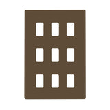 Hamilton 7G2RB9MFL G2 Richmond Bronze 9 Gang front loading grid plate (face plate only)