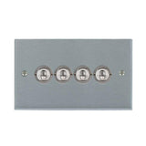 Hamilton 96T24 Satin Chrome Dolly Switch 4 Gang 10A