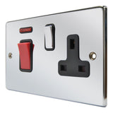 Hamilton 7745SS1BC-B Polished Chrome 45a Switch & Socket