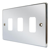 Hamilton 773GPFL Polished Chrome 3 Gang Grid Plate