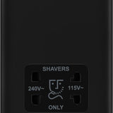 BG NFB20B Matt Black Steel Dual Voltage Shaver Socket
