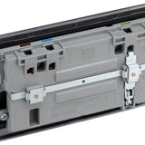 BG NFB22UAC22B Matt Black Double Switched 13A Socket with USB Charging - USB A+C Sockets (22W)