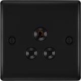 BG NFB29B Matt Black Single Round Pin Unswitched 5A Socket