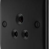 BG NFB29B Matt Black Single Round Pin Unswitched 5A Socket
