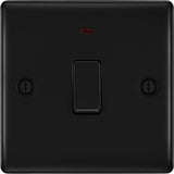 BG NFB31 Matt Black Single Switch 20A with Neon