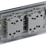 BG NFB44 Matt Black Quadruple Switch 10A 2 Way