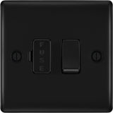 BG NFB50 Matt Black Switched 13A Fused Connection Unit