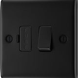 BG NFB50 Matt Black Switched 13A Fused Connection Unit