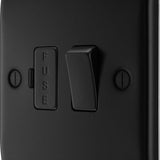 BG NFB50 Matt Black Switched 13A Fused Connection Unit