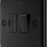 BG NFB52 Matt Black Switched 13A Fused Connection Unit with Neon