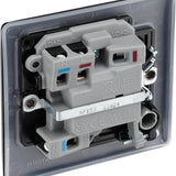 BG NFB53 Matt Black Switched 13A Fused Connection Unit with Neon and Cable Outlet