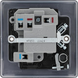 BG NFB53 Matt Black Switched 13A Fused Connection Unit with Neon and Cable Outlet