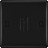 BG NFB54 Matt Black Unswitched 13A Fused Connection Unit