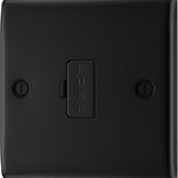BG NFB54 Matt Black Unswitched 13A Fused Connection Unit