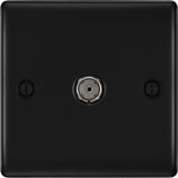 BG NFB60 Matt Black Single Socket TV/FM Co-axial Aerial Connection