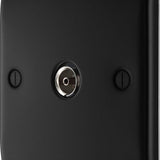 BG NFB60 Matt Black Single Socket TV/FM Co-axial Aerial Connection