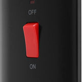 BG NFB72 Matt Black 45A Rectangular Cooker Control Unit with Neon