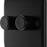 BG NFB82 Matt Black Double Intelligent LED 2 Way Dimmer Switch