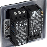 BG NFB82 Matt Black Double Intelligent LED 2 Way Dimmer Switch