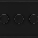 BG NFB83 Matt Black Triple Intelligent LED 2 Way Dimmer Switch
