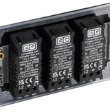 BG NFB83 Matt Black Triple Intelligent LED 2 Way Dimmer Switch
