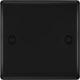 BG NFB94 Matt Black Single Blank Plate