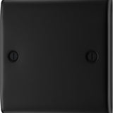 BG NFB94 Matt Black Single Blank Plate