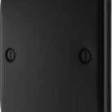 BG NFB94 Matt Black Single Blank Plate
