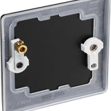 BG NFB94 Matt Black Single Blank Plate