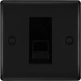 BG NFBBTS1 Matt Black Single Slave Telephone Socket
