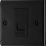 BG NFBBTS1 Matt Black Single Slave Telephone Socket
