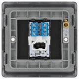 BG NFBBTS1 Matt Black Single Slave Telephone Socket