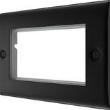 BG NFBEMR4 Matt Black Quadruple Euro Plate