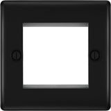 BG NFBEMS2 Matt Black Double Euro Plate