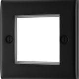 BG NFBEMS2 Matt Black Double Euro Plate