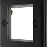 BG NFBEMS2 Matt Black Double Euro Plate