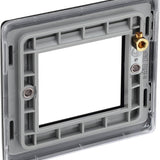 BG NFBEMS2 Matt Black Double Euro Plate