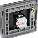 BG NFBRJ451 Matt Black Single RJ45 Telephone Socket