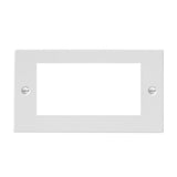 Hamilton 8MWEURO4 Matt White 4 Gang Double Euro Plate